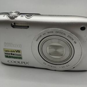 Nikon Coolpix S3300 Silver 16.0MP 6x Zoom Digital Camera S 3300 Tested